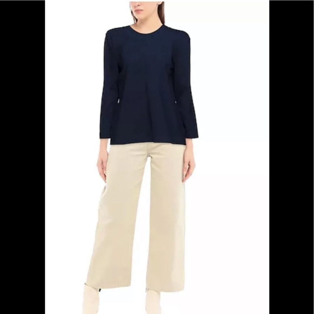 Meimeij Woman’s Blouse/ Sweatshirt Sz. 6 (44 It.) Dark Blue made in Italy NWT